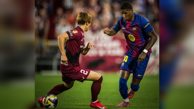 Rashford debut dengan Barcelona. [Instagram]